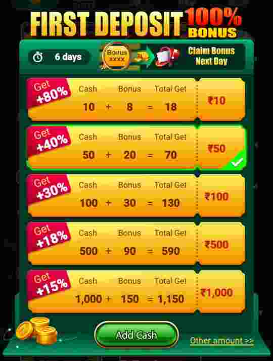 First Deposit Offer in Yono Rummy App