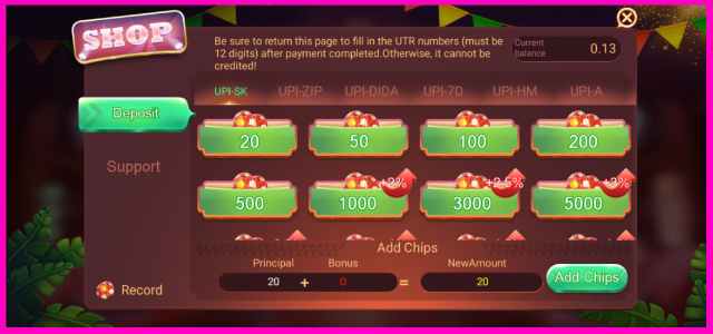 Add Cash
