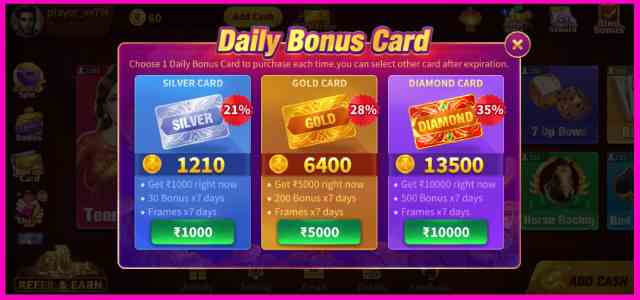 3 Patti Vungo New Earning option