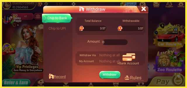Rummy Gold APK Withdrawal Cash